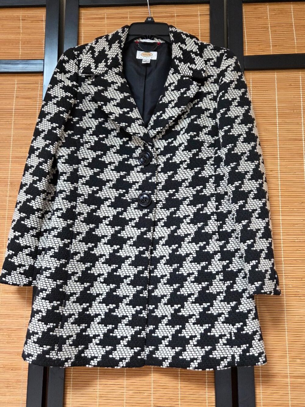 Talbots 4P Italian Wool Blend Button Front Textured Luxury Winter Coat Preppy